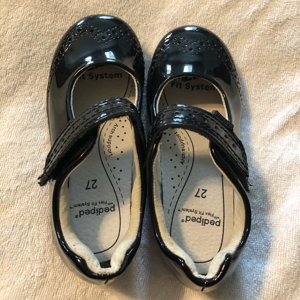 Pediped black leather Mary Jane shoes